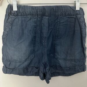 For The Republic Blue Tencel Shorts